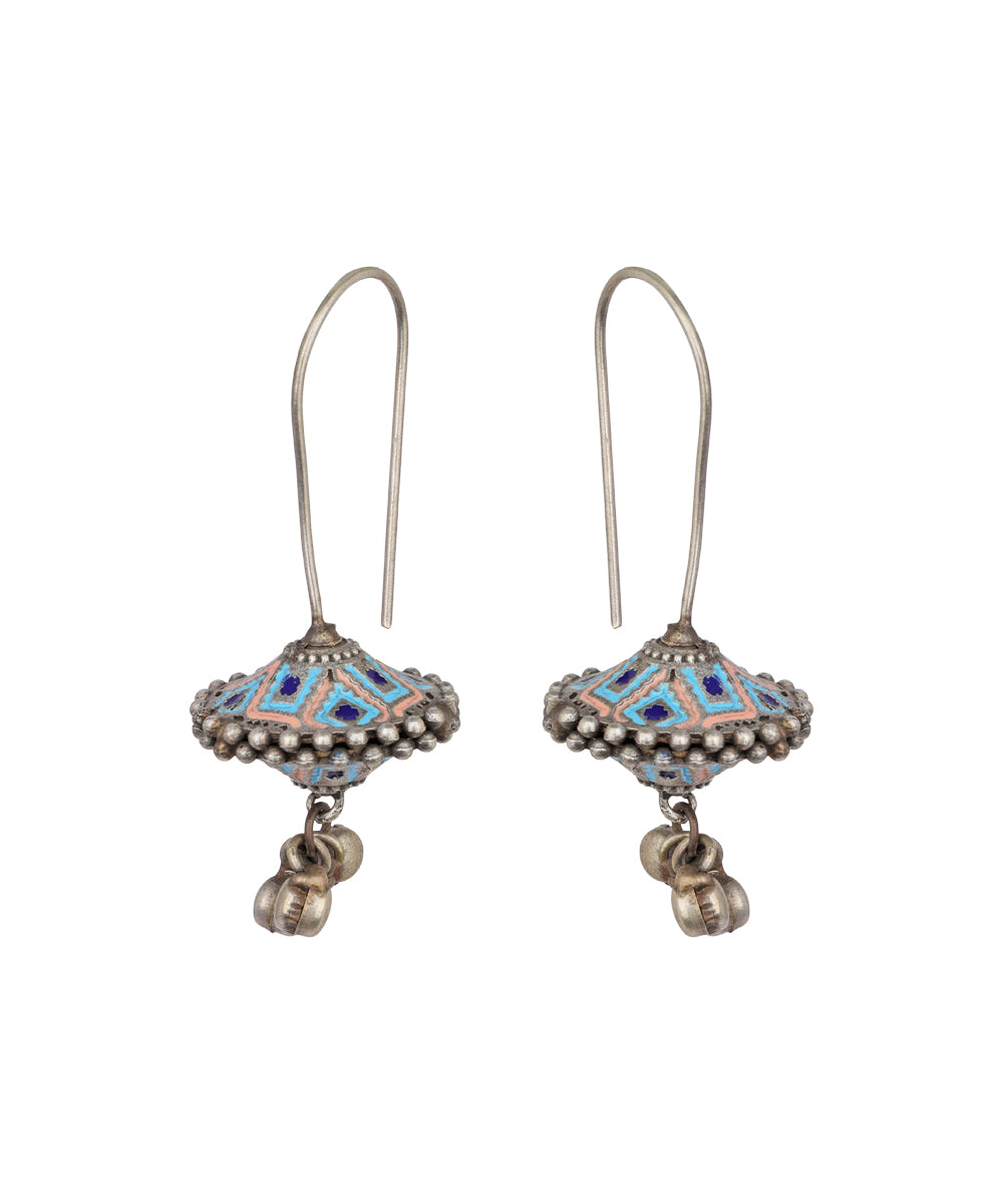 Enamel Detail Bell Drop Ox Earrings | Stylika