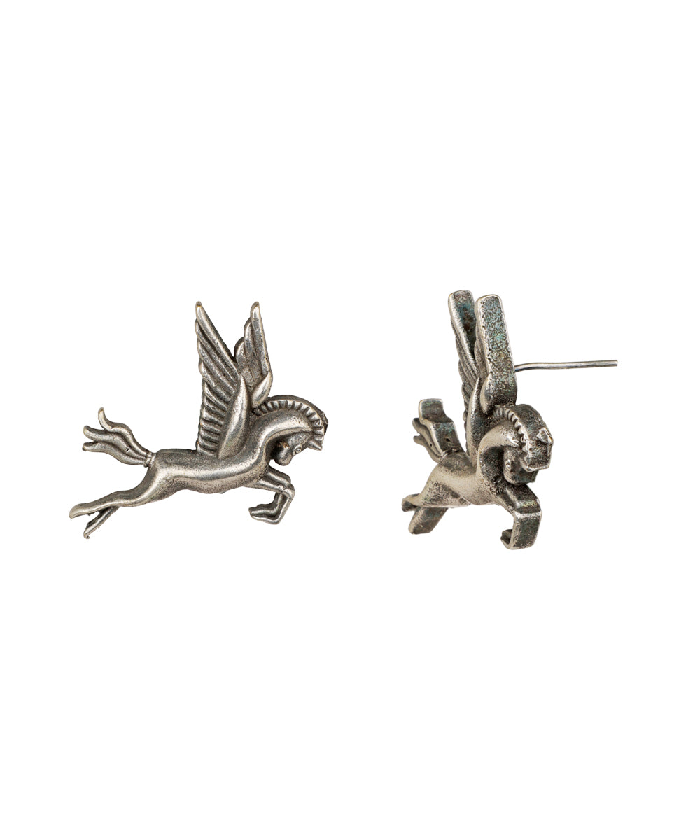 Winged Horse Stud Earrings | Stylika