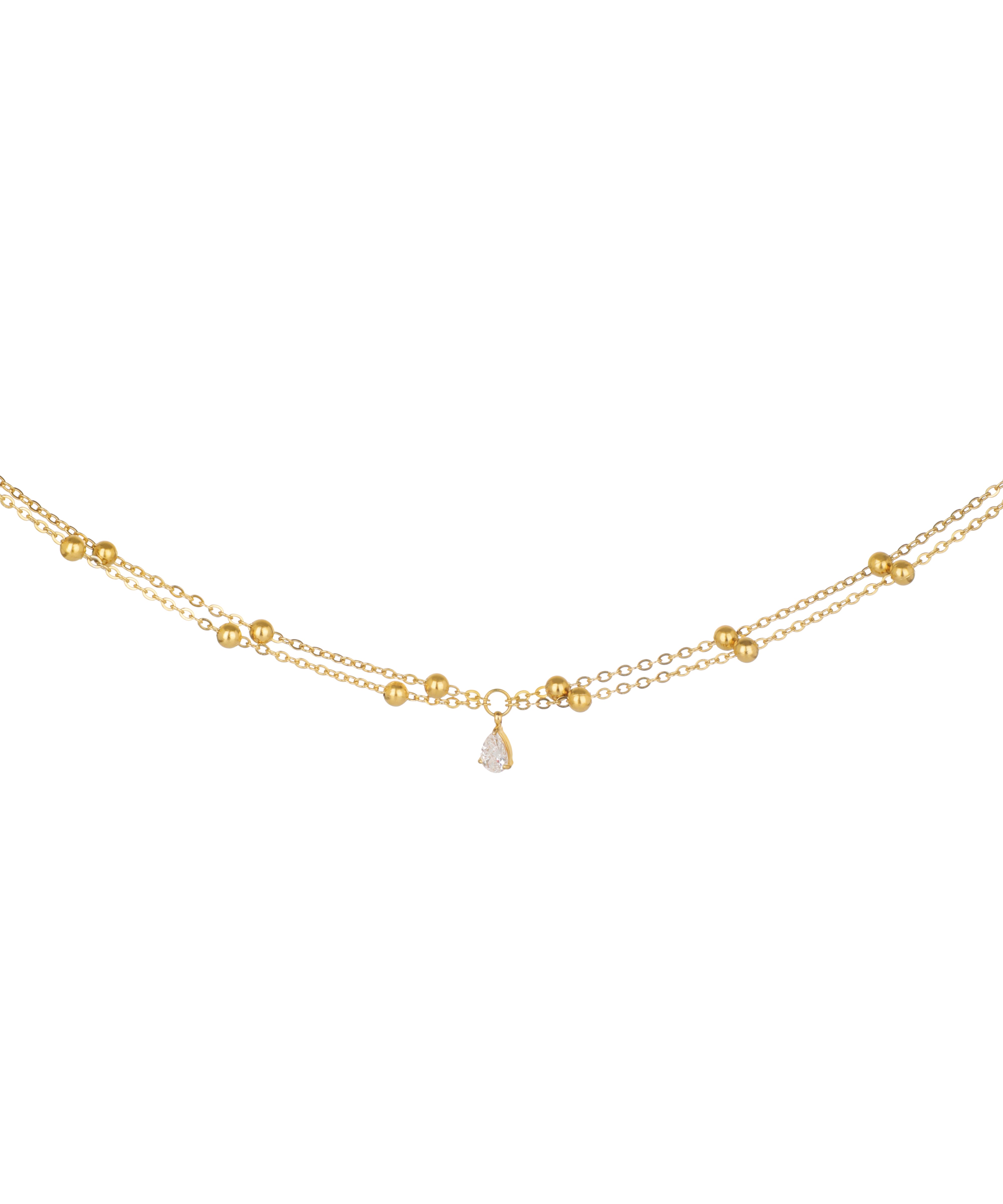 Delicate Beaded Double-Layer Waist Chain | Stylika