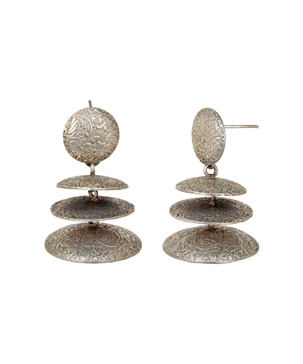 Tiered Disk Drop Earrings | Stylika