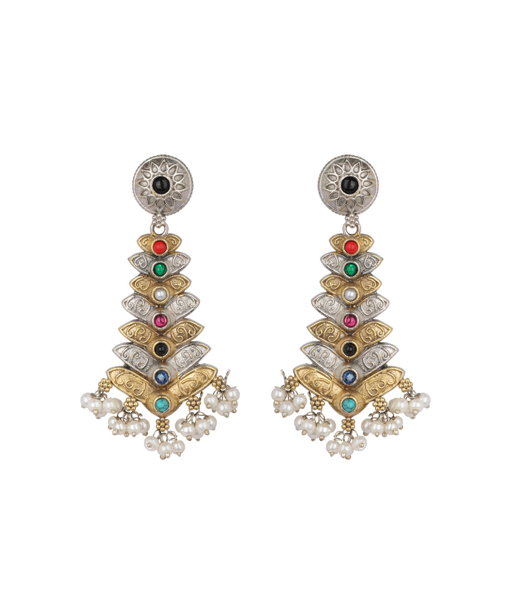 Multicolor Tiered Ethnic Drop Earrings | Stylika