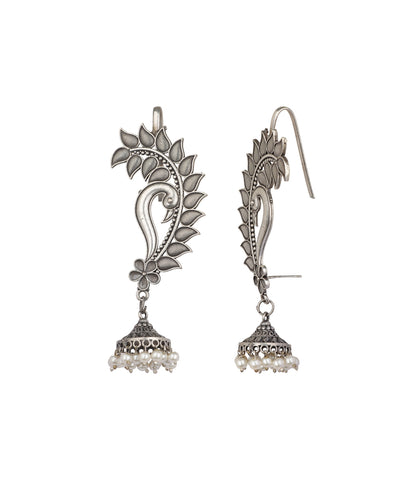 Peacock Motif Jhumka Drop Earrings | Stylika