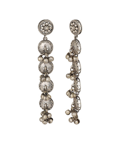 Tiered Disk Drop Ox Earrings | Stylika