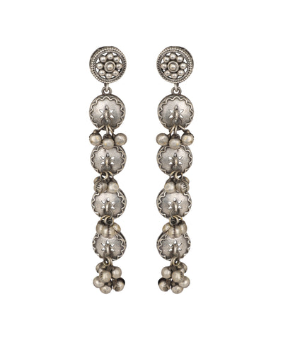 Tiered Disk Drop Ox Earrings | Stylika