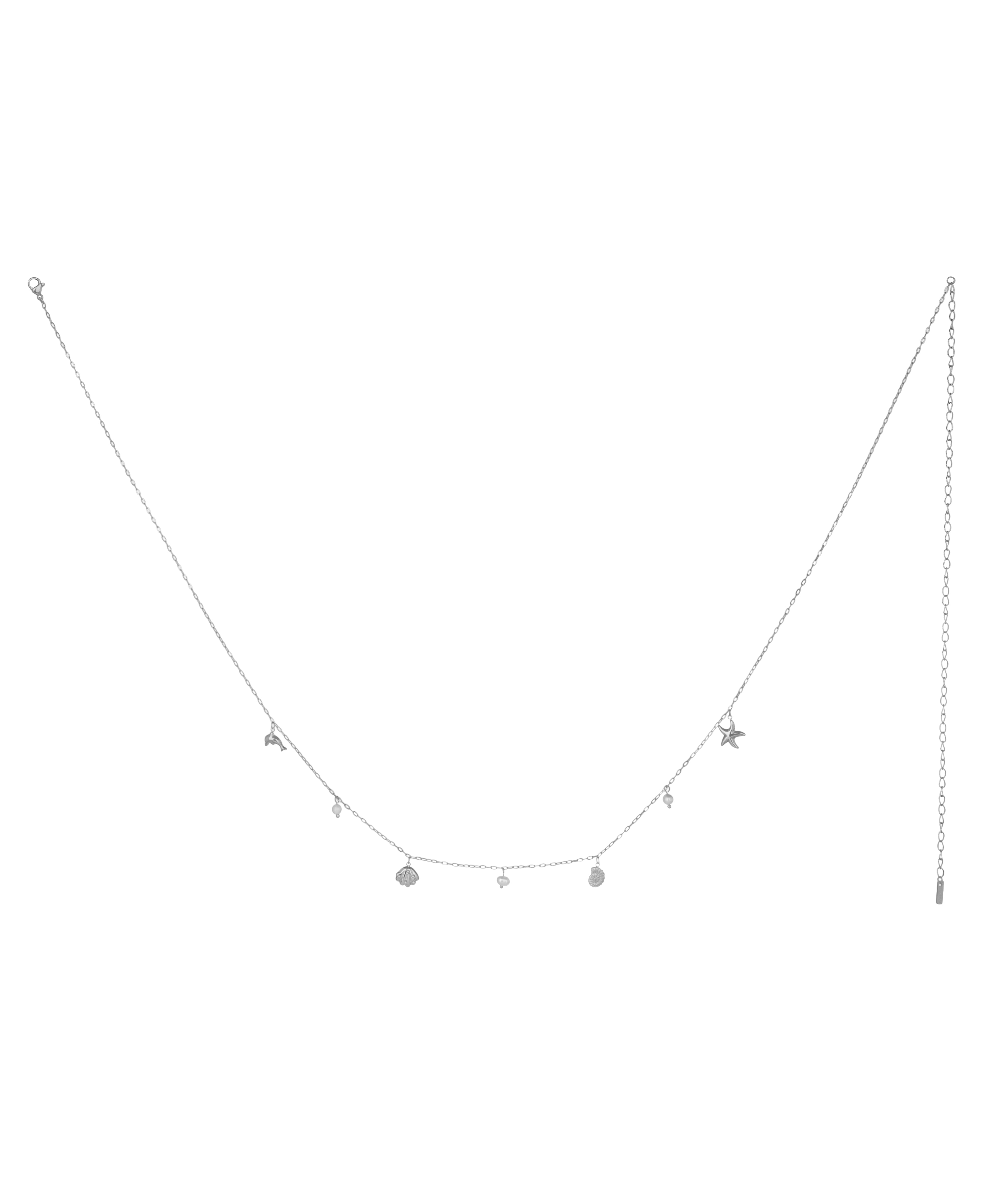Dolphin Shell Star Charm Dainty Waist Chain | Stylika