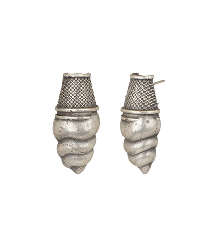 Textured Ice Cream Stud Ox Earrings | Stylika