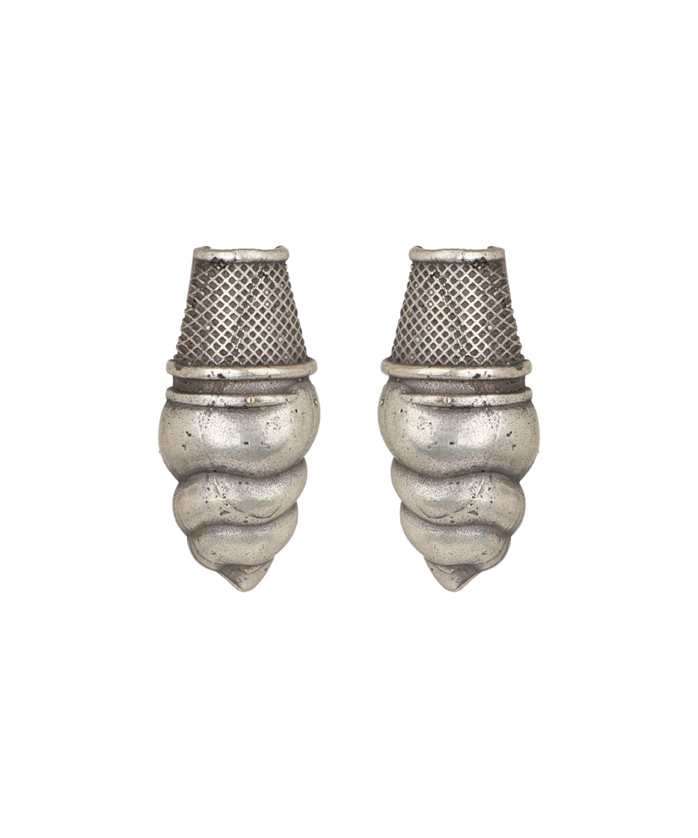 Textured Ice Cream Stud Ox Earrings | Stylika