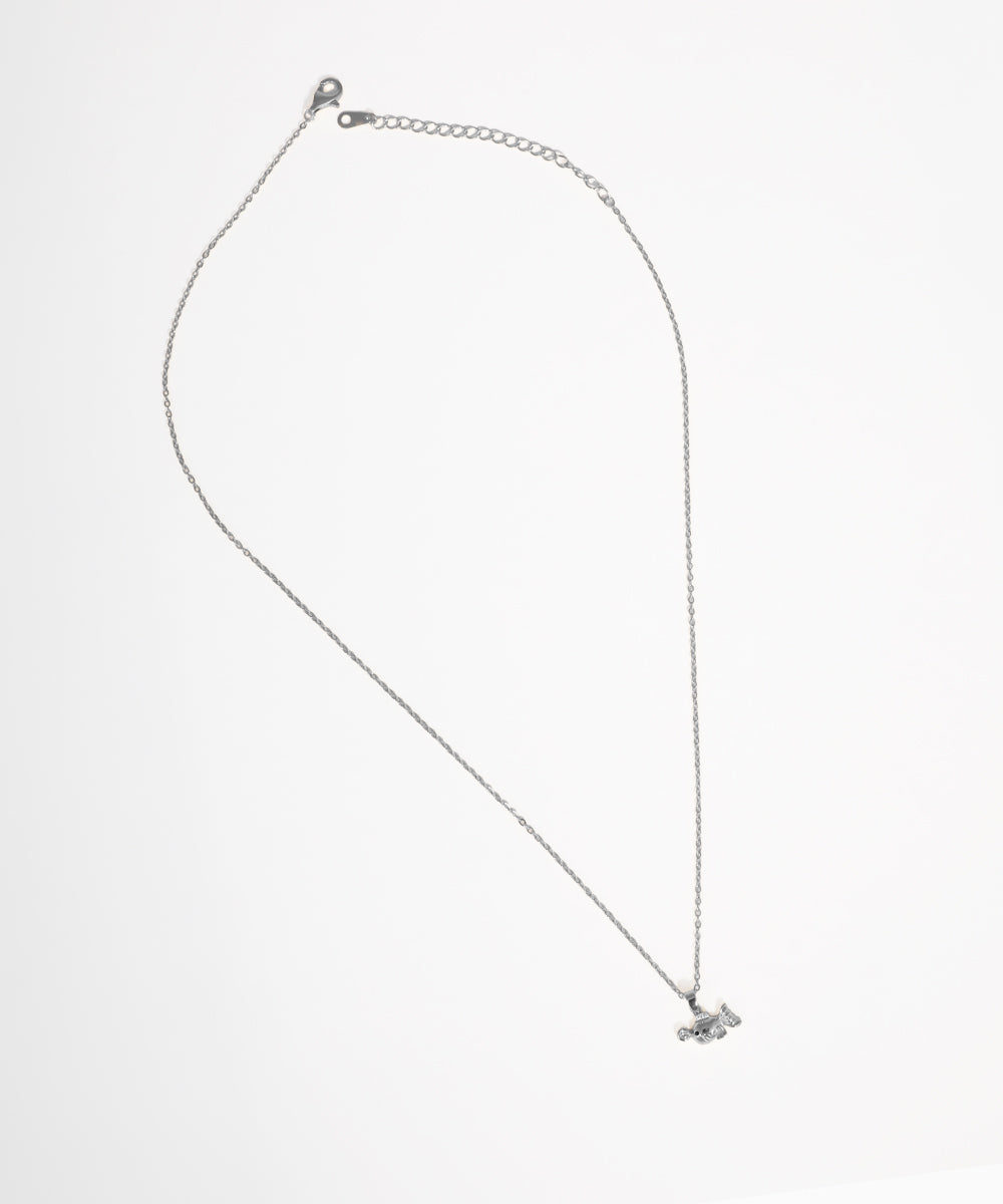 Gold-tone fish necklace with sleek and delicate chain