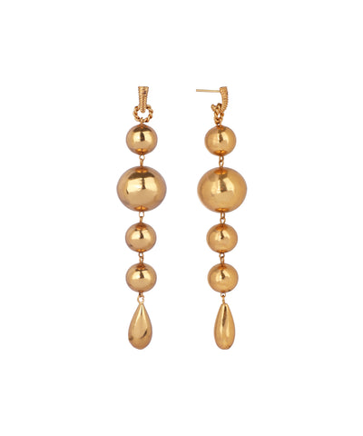 Graduated Ball and Teardrop Dangle Earrings | Stylika