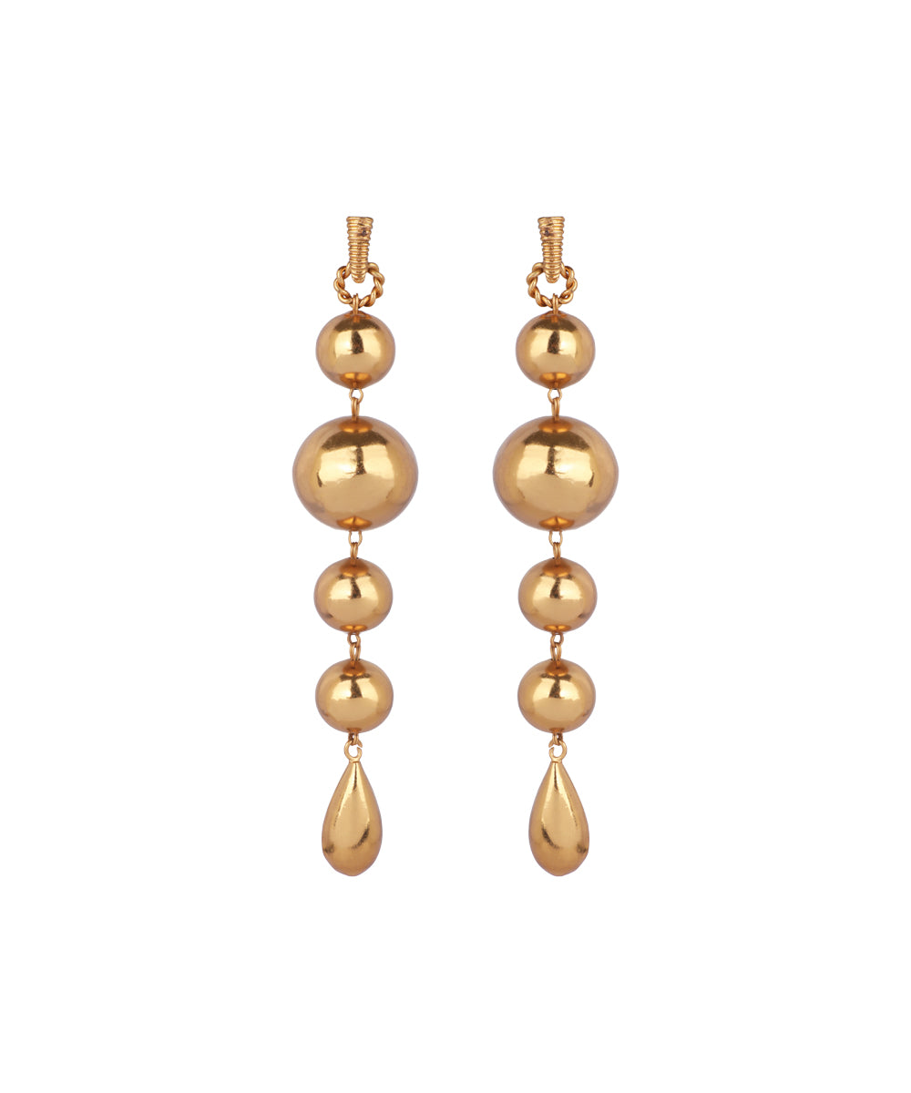 Graduated Ball and Teardrop Dangle Earrings | Stylika