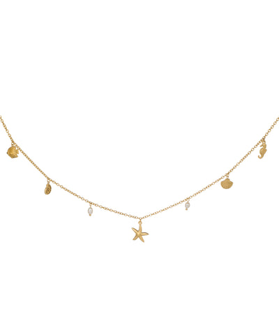 Delicate Seashell Starfish Charm Dainty Waist Chain | Stylika
