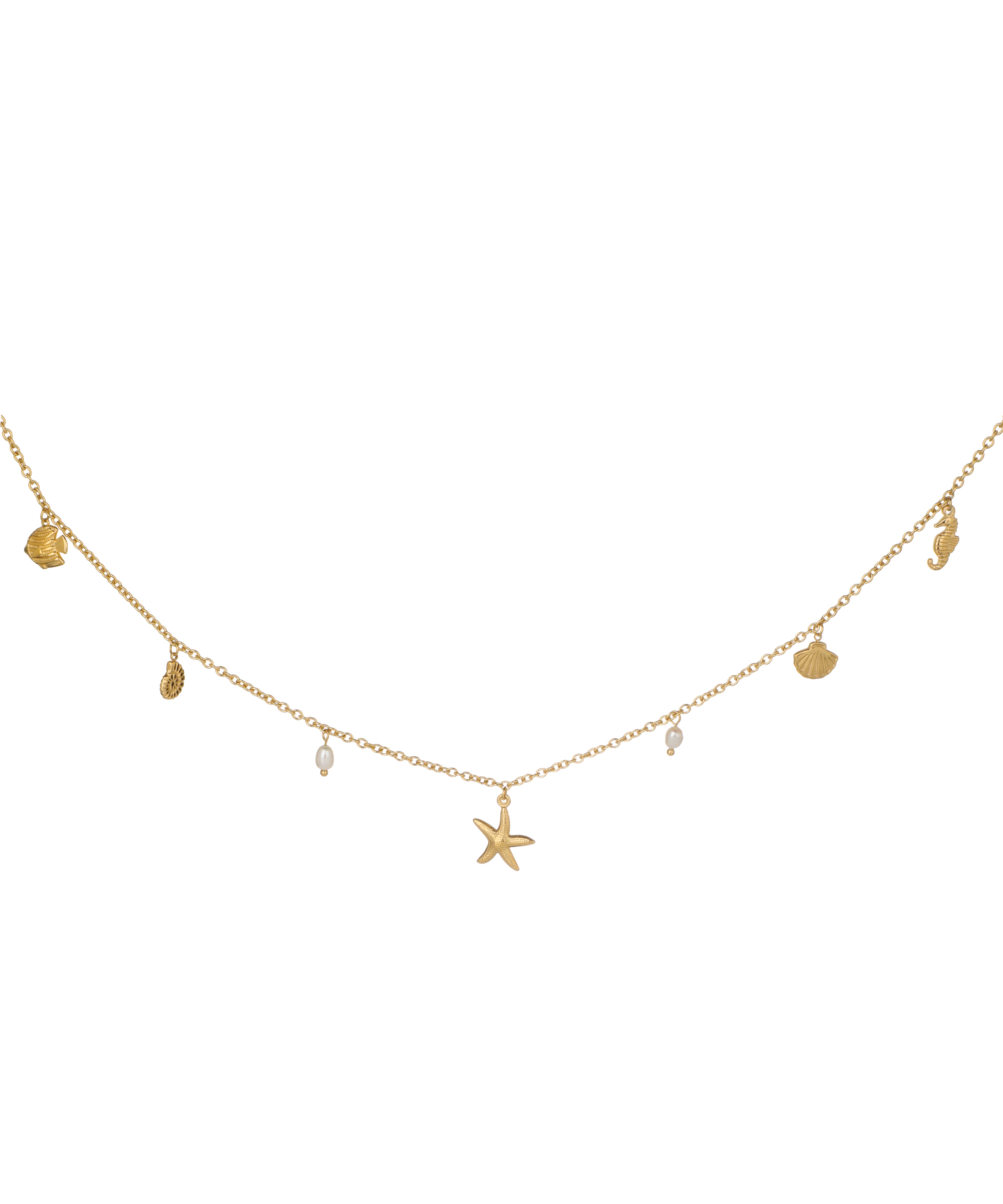 Delicate Seashell Starfish Charm Dainty Waist Chain | Stylika