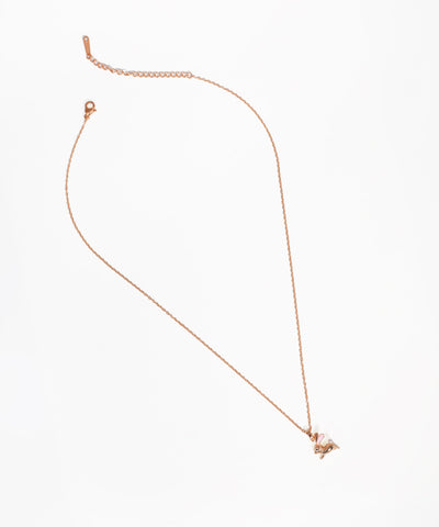Dainty bunny charm necklace for women in gold finish