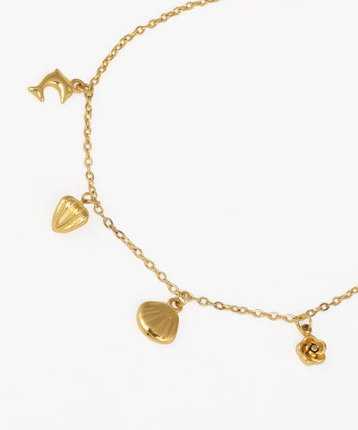 Whimsical Charm Chain Bracelet with Nature & Ocean Motifs | Stylika