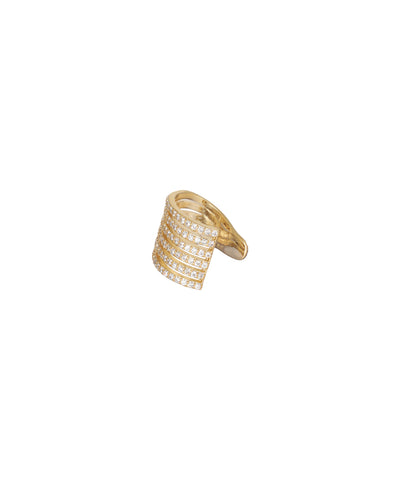 Five Row Crystal Studded Ear Cuff | Stylika