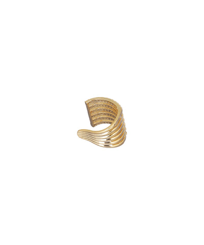 Five Row Crystal Studded Ear Cuff | Stylika