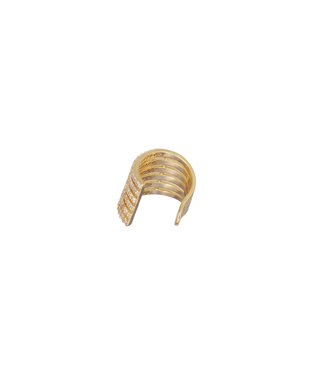 Five Row Crystal Studded Ear Cuff | Stylika