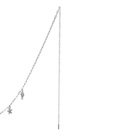 Delicate Elongated Link Marine Charms Waist Chain | Stylika