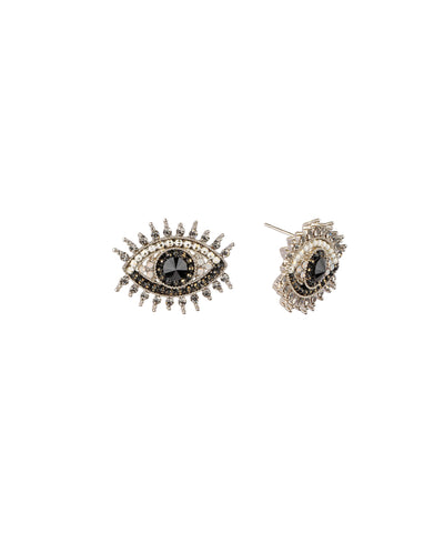 Confident Evil Eye Statement Stud Earrings | Stylika