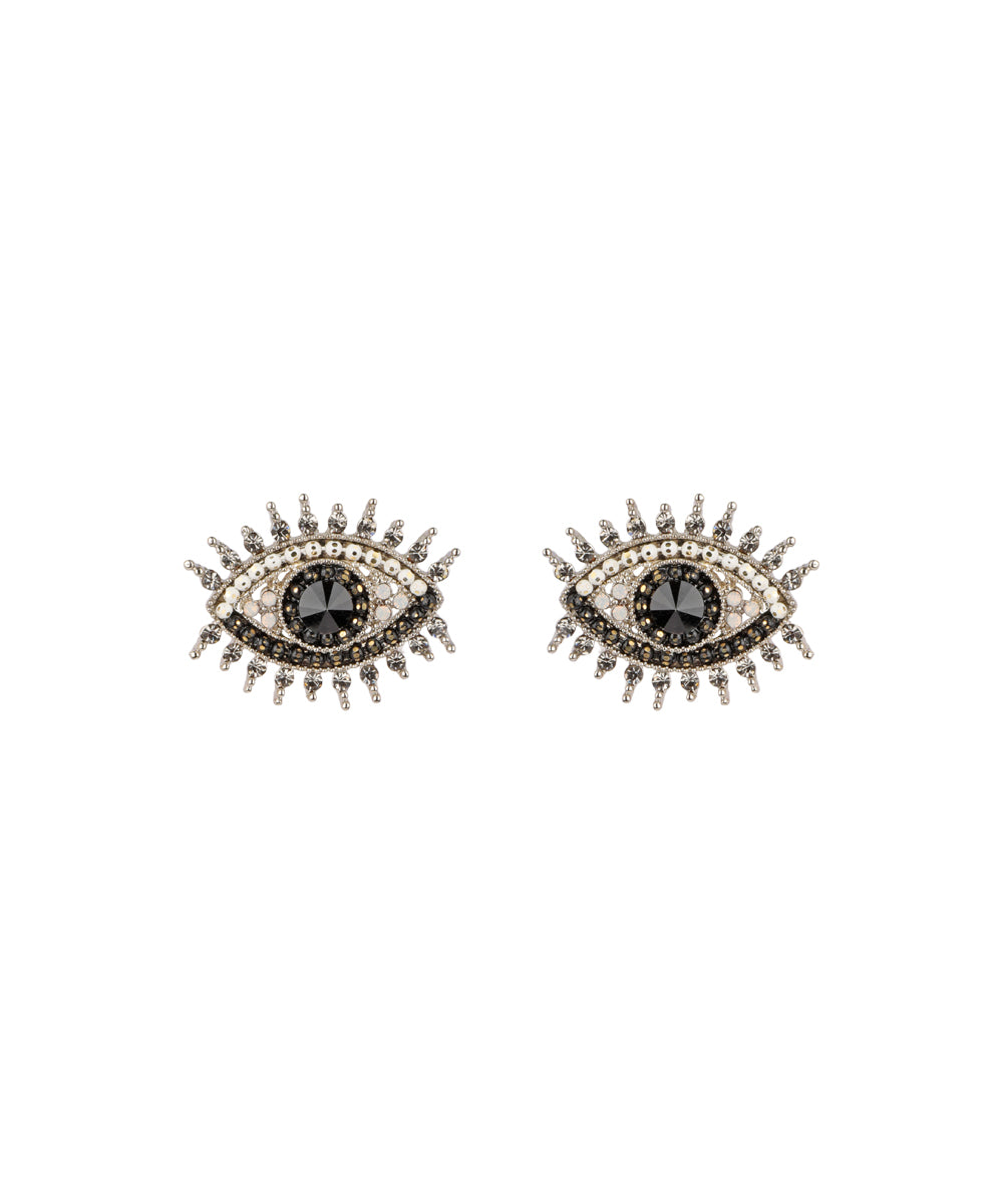Confident Evil Eye Statement Stud Earrings | Stylika