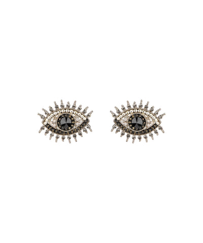 Confident Evil Eye Statement Stud Earrings | Stylika
