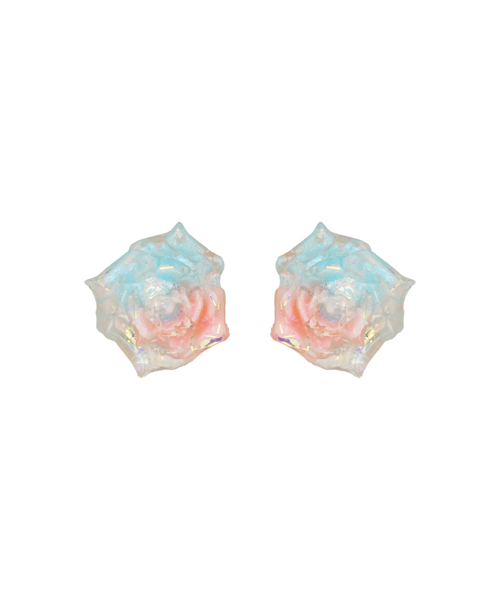Iridescent Rose Stud Earrings | Stylika
