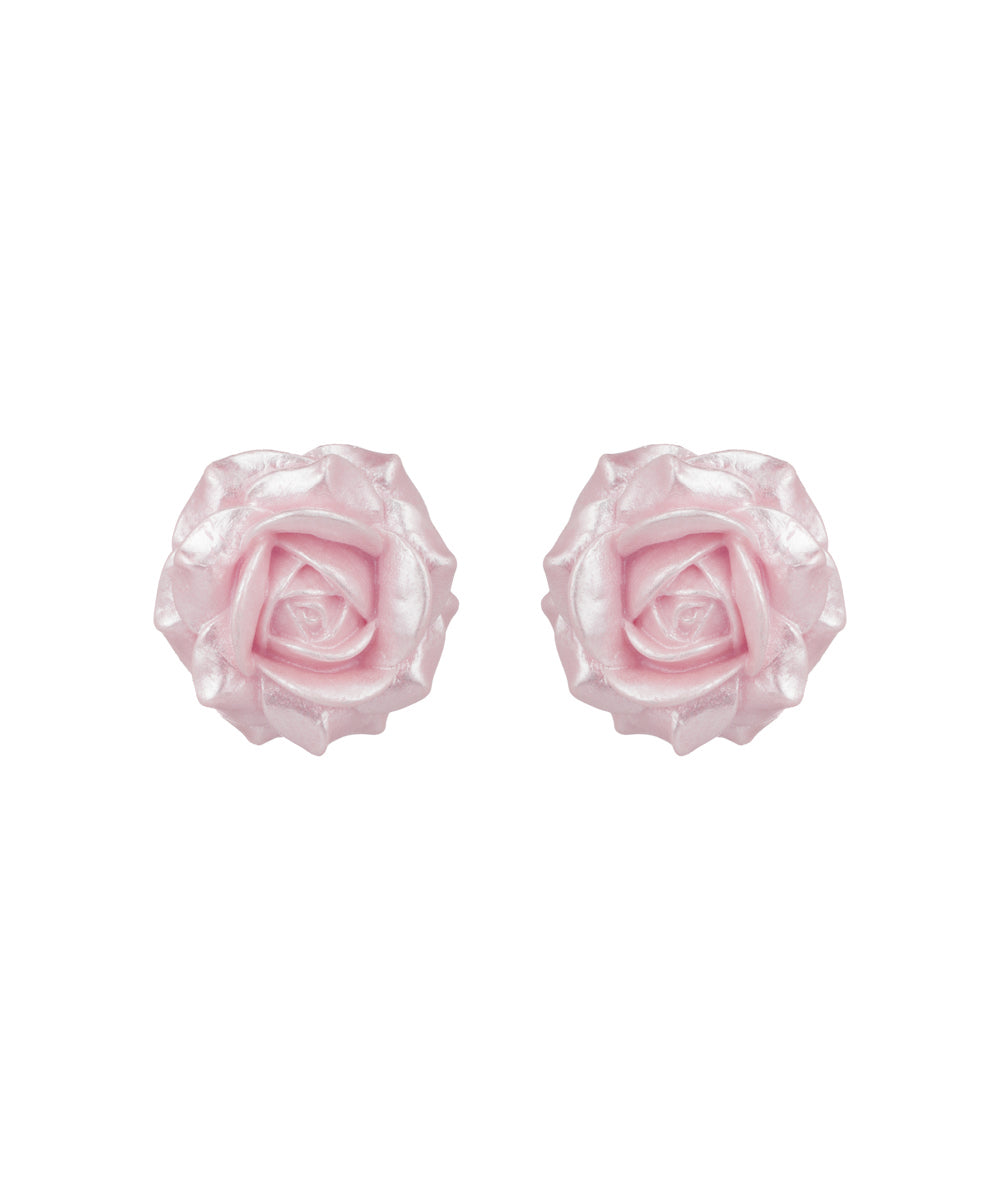 Powder Blue Rose Stud Earrings | Stylika