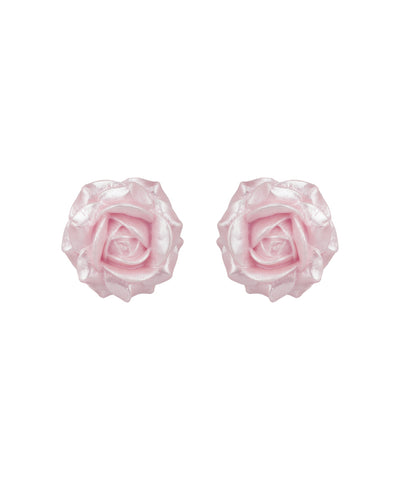 Powder Blue Rose Stud Earrings | Stylika