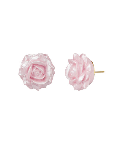 Powder Blue Rose Stud Earrings | Stylika