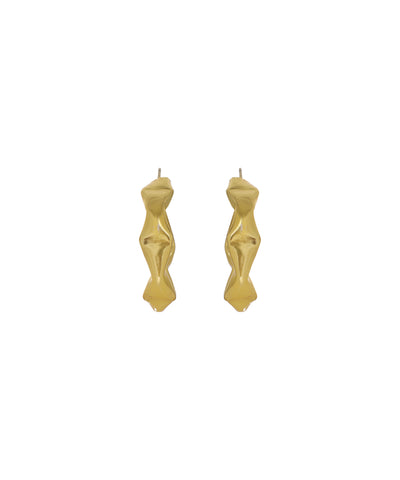 Textured Geometric Hoop Earrings | Stylika