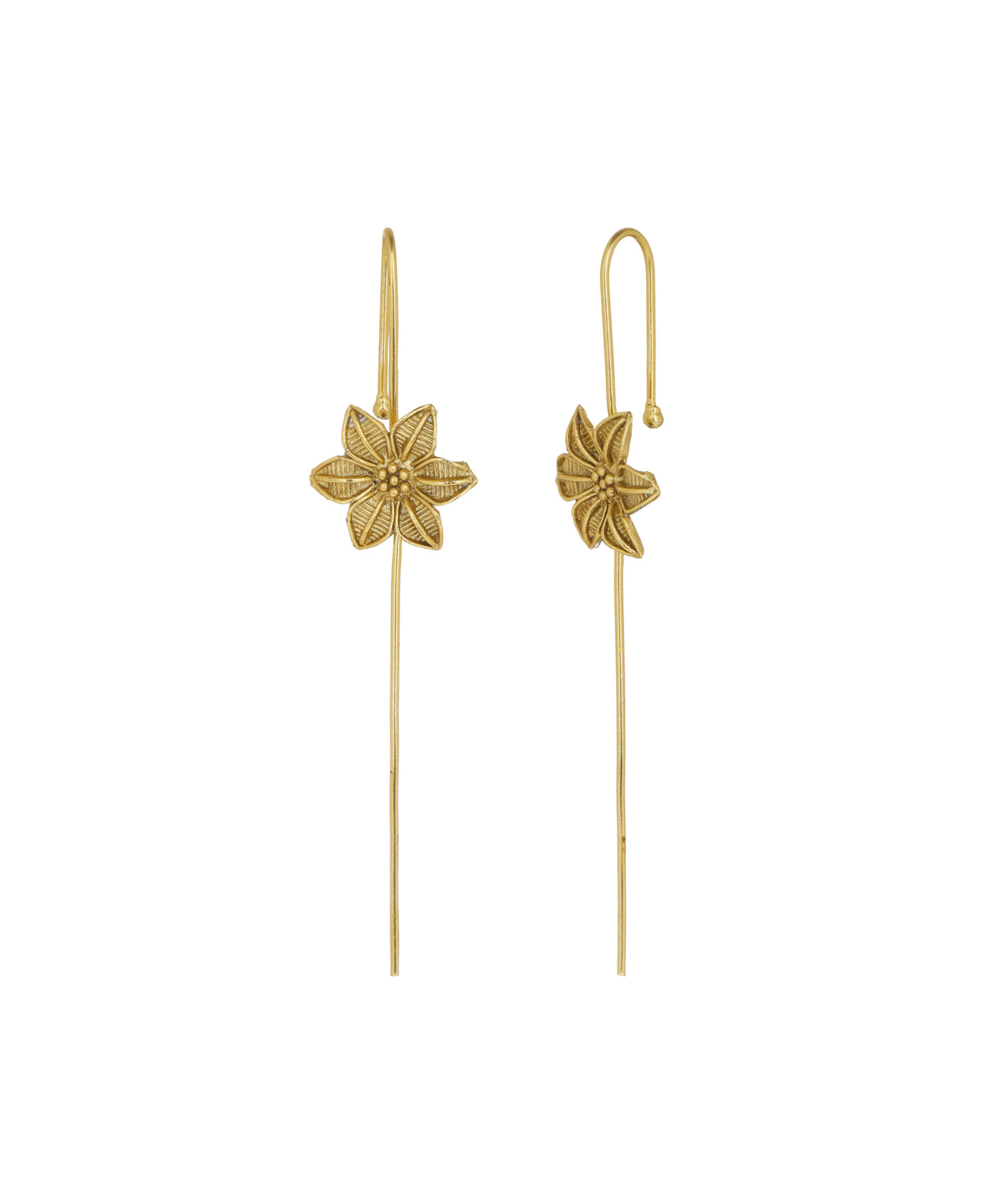 Flower Threader Earrings | Stylika