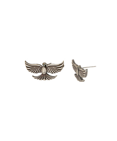 Bird Motif Oxidised Fashion Stud Earrings | Stylika