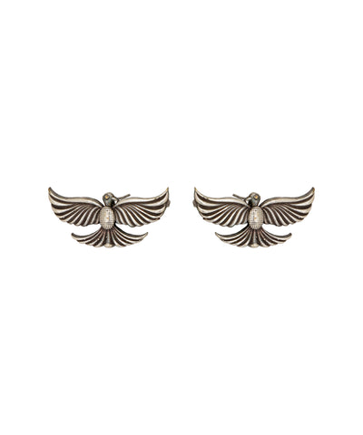 Bird Motif Oxidised Fashion Stud Earrings | Stylika