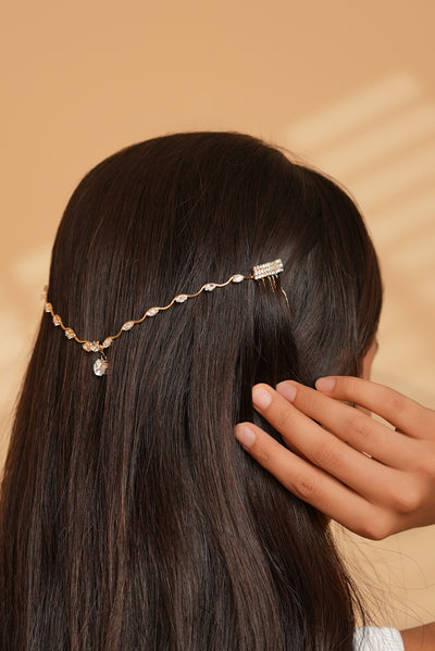 Wavy Stone Drop Tiara Headpiece | Stylika