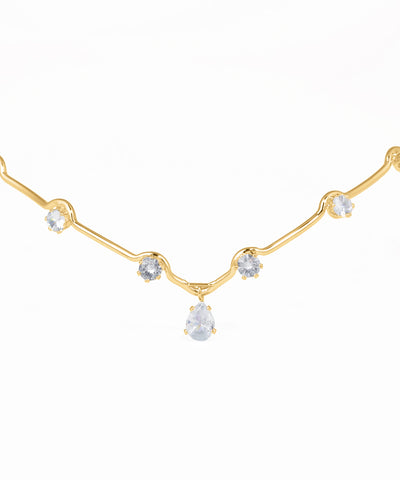 Glam Wavy Tiara Headpiece with Shimmering Accents | Stylika
