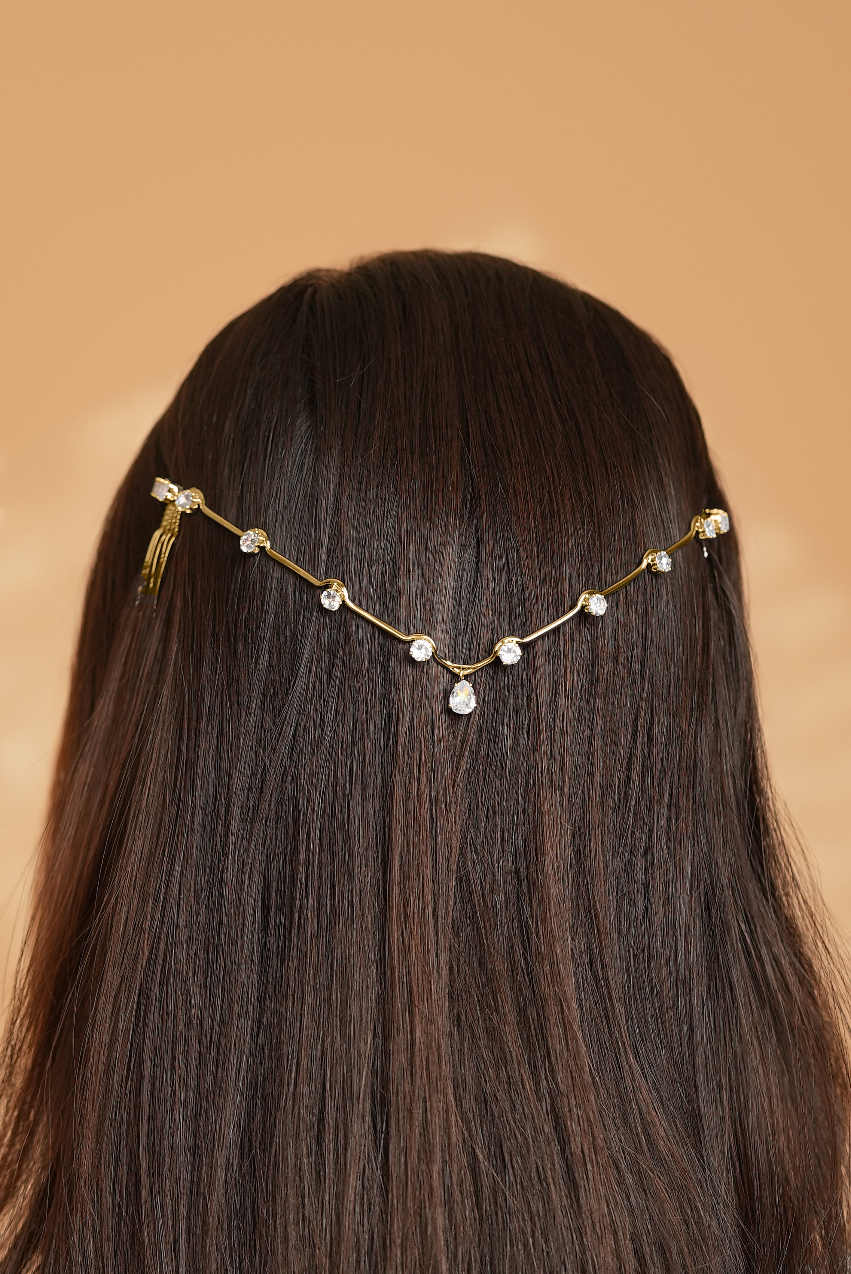 Glam Wavy Tiara Headpiece with Shimmering Accents | Stylika