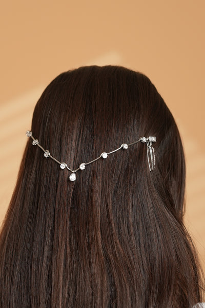 Glam Wavy Tiara Headpiece with Shimmering Accents | Stylika