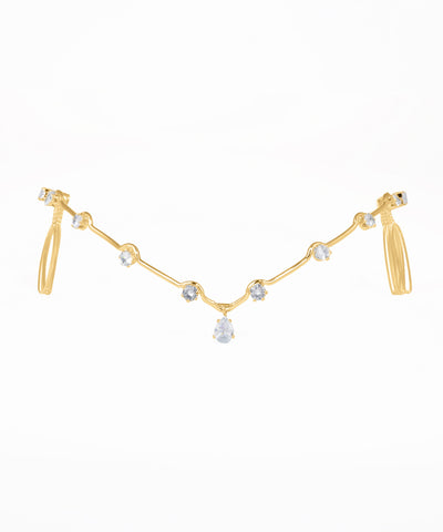 Glam Wavy Tiara Headpiece with Shimmering Accents | Stylika