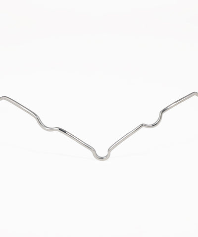 Minimal wavy wire tiara headpiece with elegant silver-tone finish