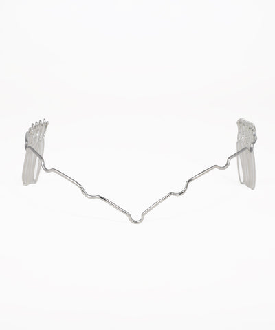 Wavy wire bridal tiara with minimalist sculptural design