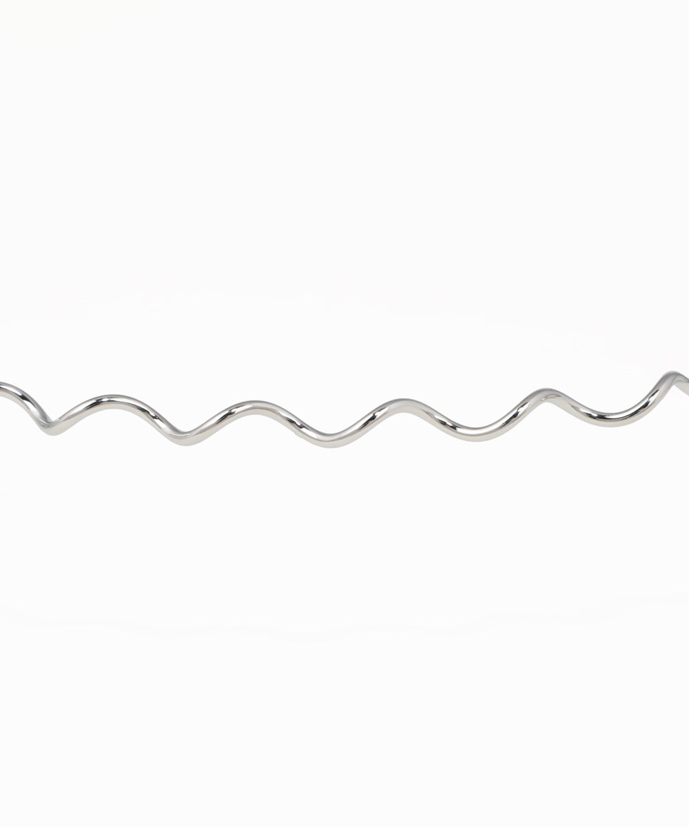 Wavy hair tiara headpiece with crystal accents and secure side fasteners
