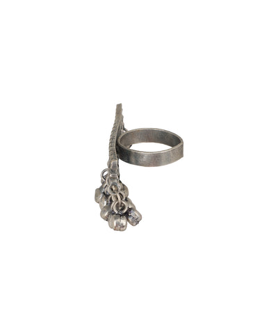 Dangling Ghungroo Fringe Bar Ring | Stylika