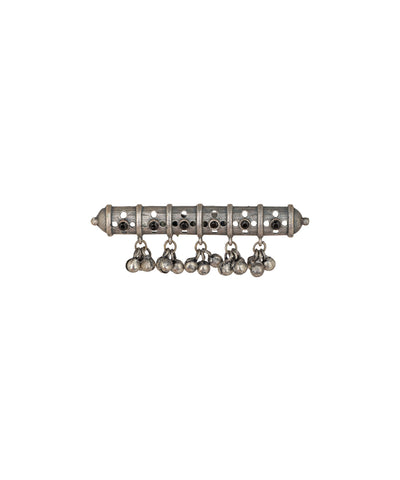 Cylindrical Motif Dangler Oxidised Ring | Stylika