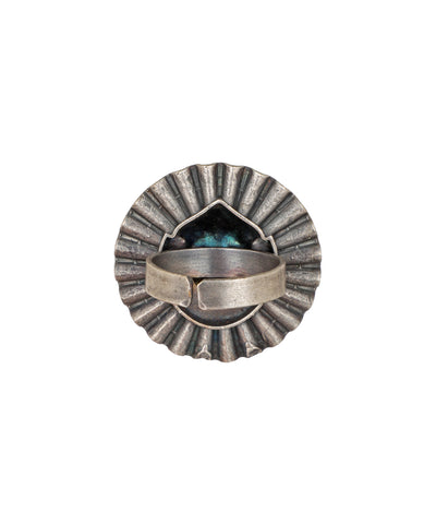 Tribal Mask Motif Oxidised Finger Ring | Stylika