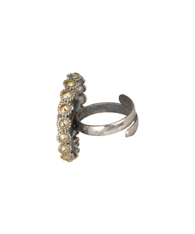 Fluted Halo Kundan Ring | Stylika