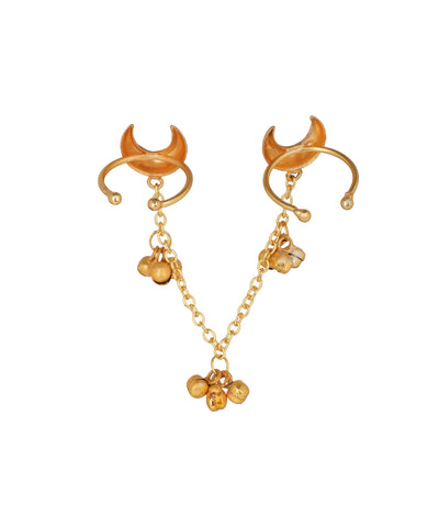 Crescent Ghungroo Chain Double Ring | Stylika