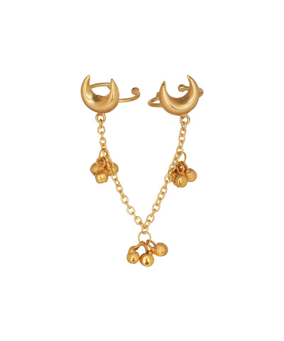 Crescent Ghungroo Chain Double Ring | Stylika