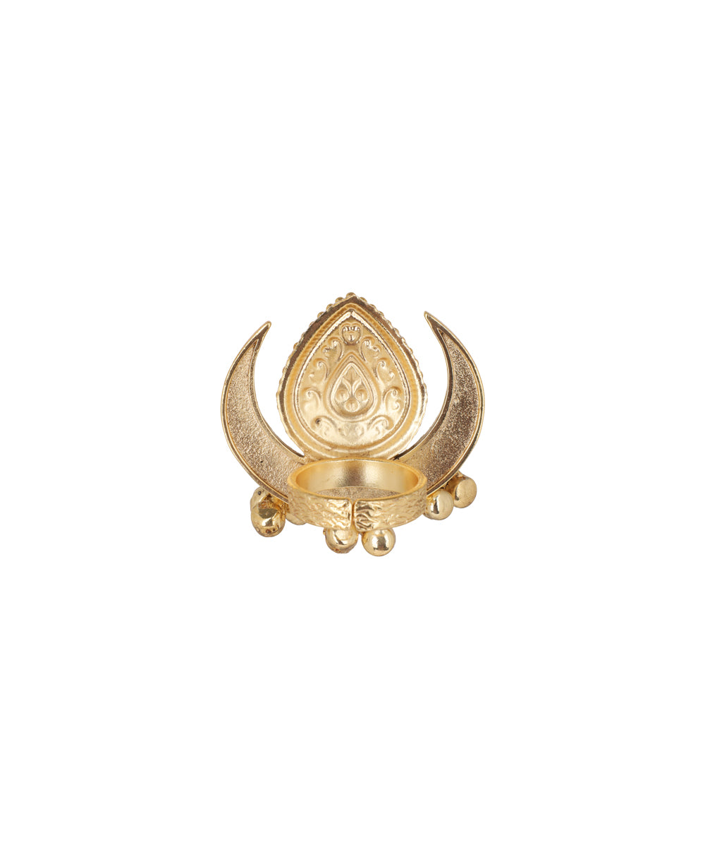 Crescent Ghungroo Crest Ring | Stylika
