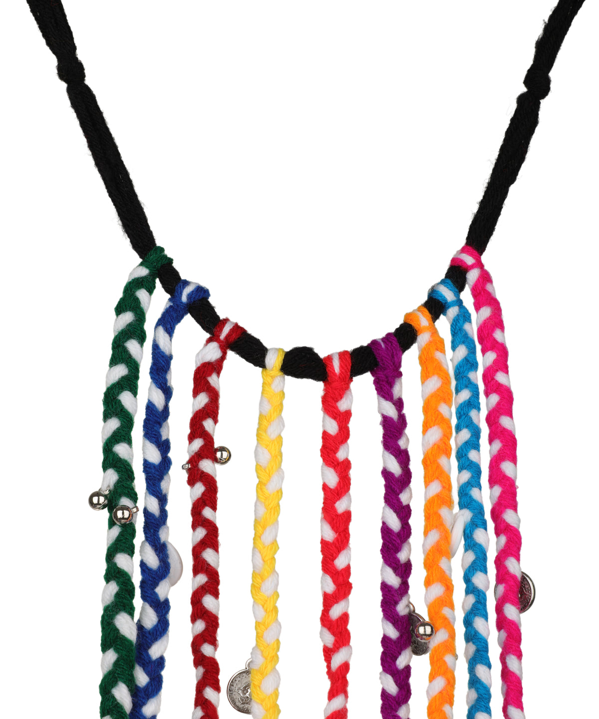 Multicolour Braided Tassel Hair Braids Navratri | Stylika