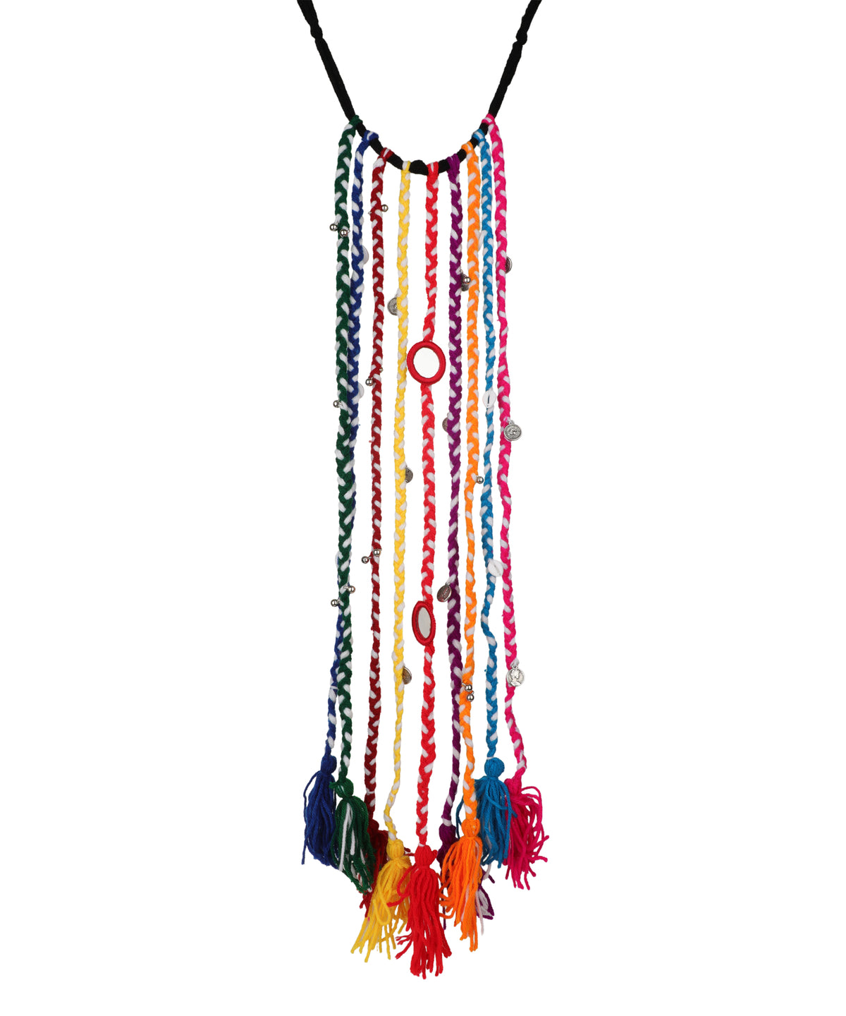 Multicolour Braided Tassel Hair Braids Navratri | Stylika